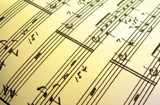 handwritten sheet music
